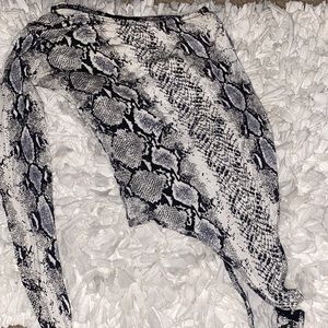 PLT: Snakeprint one sleeve bodysuit